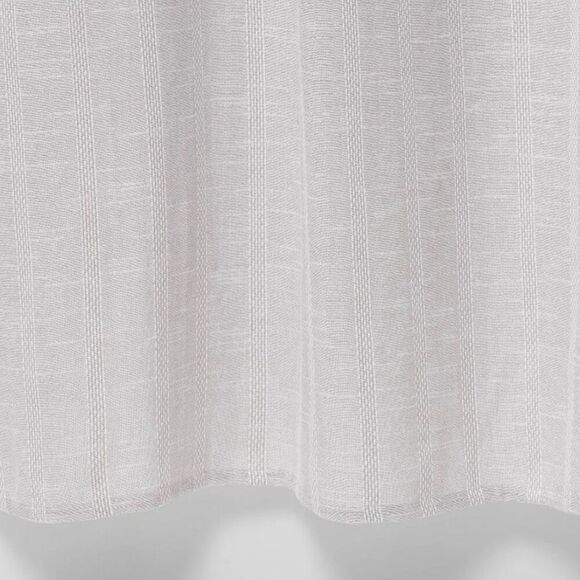 Threshold Tonal Striped Shower Curtain Gray 100% Cotton 72” x 72” Buttonhole NWT - Picture 3 of 9
